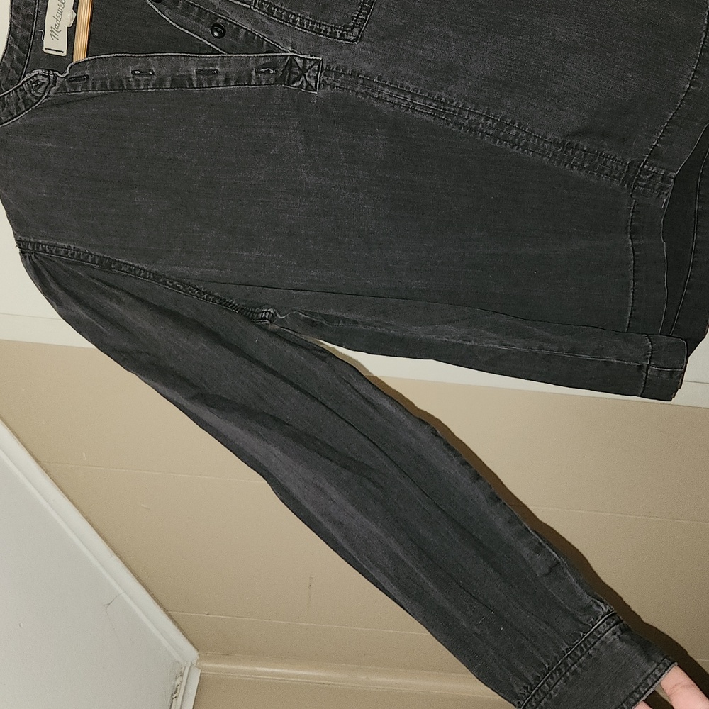 Madewell Black Denim Top - Picture 7 of 11